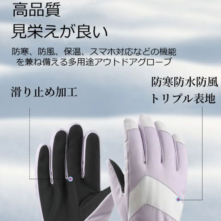 【特価セール】レディース用 スキーグローブ タッチパネル対応 水防風防寒 登山 アウトドア 自転車 冬 秋冬応援