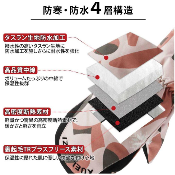 【特価セール】ミトンタイプ スキーグローブ レディース 防寒手袋 スノーボードグローブ 防寒グローブ スポーツグローブ 防水 防風 防寒 滑り止め タッチパネル対応 紛失予防 保温 厚手 通気性クライミング 除雪 アウトドア 登山 フリーサイズ